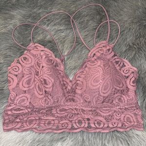 Mauve Victoria’s Secret Pink Lace Bralette